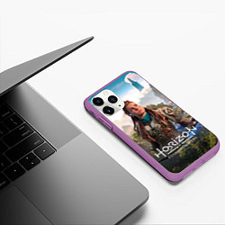 Чехол iPhone 11 Pro матовый Aloy Элой Horizon, цвет: 3D-фиолетовый — фото 2