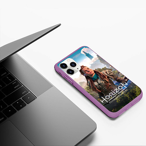 Чехол iPhone 11 Pro матовый Aloy Элой Horizon / 3D-Фиолетовый – фото 3