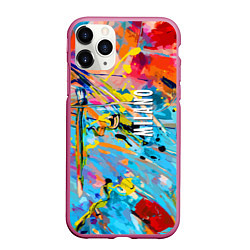 Чехол iPhone 11 Pro матовый Vanguard fashion pattern Milano, цвет: 3D-малиновый