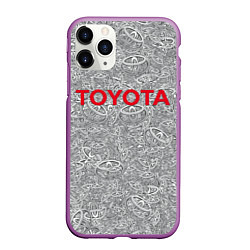 Чехол iPhone 11 Pro матовый TOYOTA PATTERN LOGO Z, цвет: 3D-фиолетовый