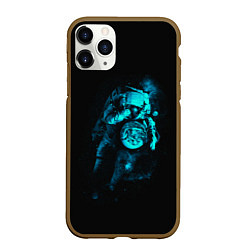 Чехол iPhone 11 Pro матовый Неоновый астронавт Neon Astronaut, цвет: 3D-коричневый