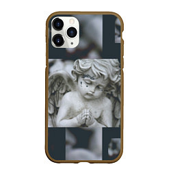 Чехол iPhone 11 Pro матовый Angel Lil Peep GBC, цвет: 3D-коричневый