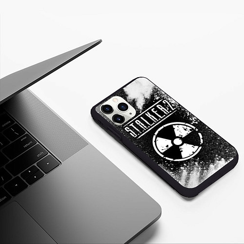 Чехол iPhone 11 Pro матовый S T A L K E R 2 Краски / 3D-Черный – фото 3