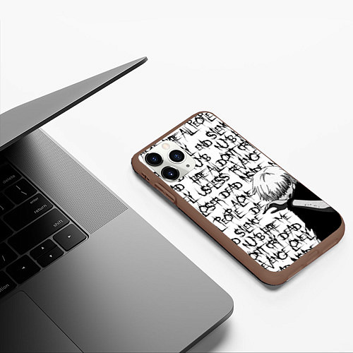 Чехол iPhone 11 Pro матовый DEAD INSIDE 1000-7 / 3D-Коричневый – фото 3