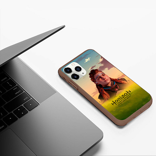 Чехол iPhone 11 Pro матовый Horizon Forbidden West Aloy / 3D-Коричневый – фото 3