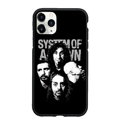 Чехол iPhone 11 Pro матовый System of a Down рок группа, цвет: 3D-черный