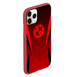 Чехол iPhone 11 Pro матовый BMW - БМВ КРАСНЫЙ КАМУФЛЯЖ, цвет: 3D-красный — фото 2