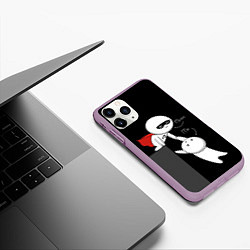 Чехол iPhone 11 Pro матовый ГЕРОЙ КОТОРОГО ЗАСЛУЖИЛИ, цвет: 3D-сиреневый — фото 2