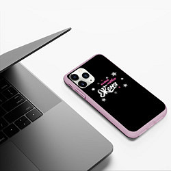 Чехол iPhone 11 Pro матовый Самая клевая Женя, цвет: 3D-розовый — фото 2