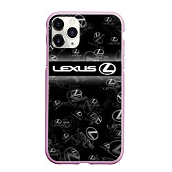 Чехол iPhone 11 Pro матовый LEXUS SPORT PATTERN, цвет: 3D-розовый