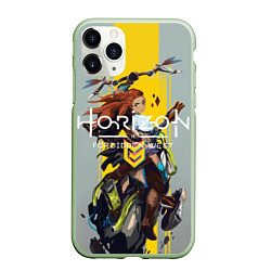 Чехол iPhone 11 Pro матовый Horizon forbidden west Aloy, цвет: 3D-салатовый