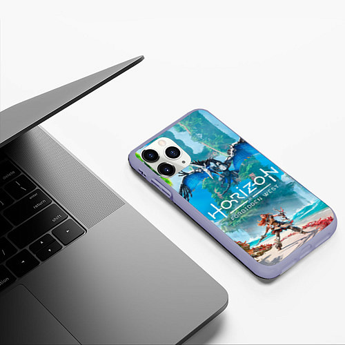 Чехол iPhone 11 Pro матовый Horizon Запретный Запад Элой / 3D-Светло-сиреневый – фото 3