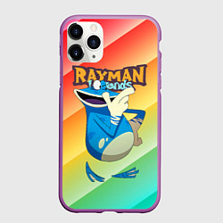 Чехол iPhone 11 Pro матовый Rayman globox радуга, цвет: 3D-фиолетовый