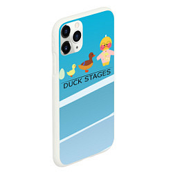Чехол iPhone 11 Pro матовый Duck stages 3D, цвет: 3D-белый — фото 2