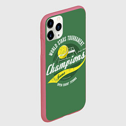 Чехол iPhone 11 Pro матовый Большой Теннис Tennis, цвет: 3D-малиновый — фото 2