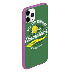 Чехол iPhone 11 Pro матовый Большой Теннис Tennis, цвет: 3D-фиолетовый — фото 2