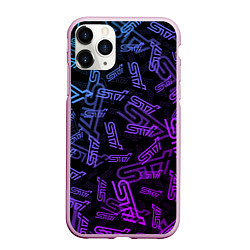 Чехол iPhone 11 Pro матовый STI NEON PATTERN, цвет: 3D-розовый