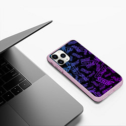 Чехол iPhone 11 Pro матовый STI NEON PATTERN, цвет: 3D-розовый — фото 2