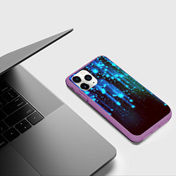 Чехол iPhone 11 Pro матовый Звездопад Звёздный дождь, цвет: 3D-фиолетовый — фото 2