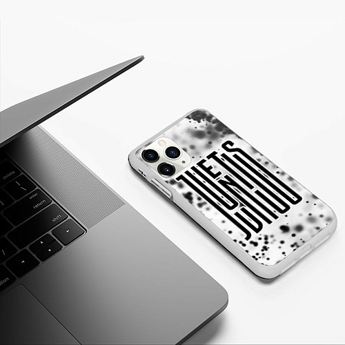 Чехол iPhone 11 Pro матовый JUVENTUS ЮВЕНТУС - Art / 3D-Белый – фото 3