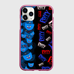 Чехол iPhone 11 Pro матовый Poppy Half Patter, цвет: 3D-малиновый