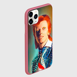Чехол iPhone 11 Pro матовый Ziggy Stardust Portrait, цвет: 3D-малиновый — фото 2