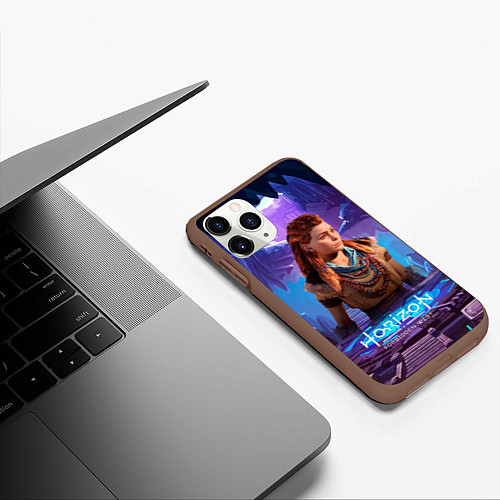 Чехол iPhone 11 Pro матовый Horizon Aloy Элой Forbidden West / 3D-Коричневый – фото 3