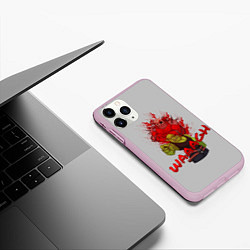 Чехол iPhone 11 Pro матовый Waaagh reference, цвет: 3D-розовый — фото 2