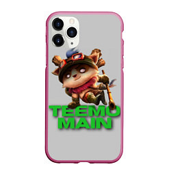 Чехол iPhone 11 Pro матовый Teemo main, цвет: 3D-малиновый