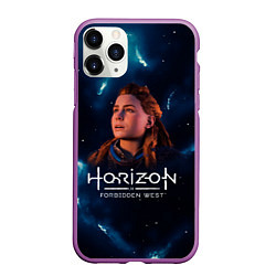 Чехол iPhone 11 Pro матовый Horizon Forbidden West - Молнии, цвет: 3D-фиолетовый