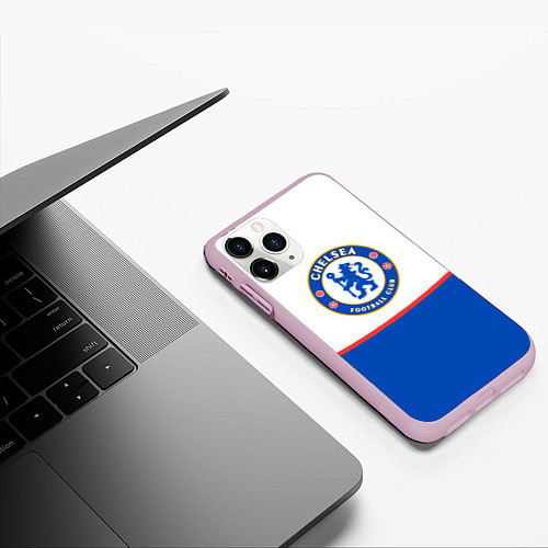 Чехол iPhone 11 Pro матовый Chelsea челси / 3D-Розовый – фото 3