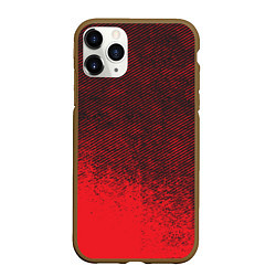 Чехол iPhone 11 Pro матовый RED GRUNGE SPORT GRUNGE, цвет: 3D-коричневый