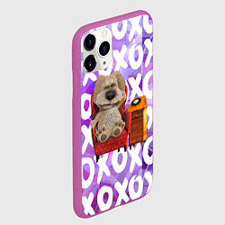 Чехол iPhone 11 Pro матовый Бен Собака, цвет: 3D-фиолетовый — фото 2