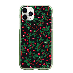Чехол iPhone 11 Pro матовый Лепетски и листья, цвет: 3D-салатовый