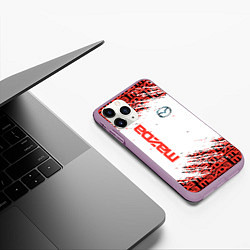 Чехол iPhone 11 Pro матовый MAZDA CX-6, цвет: 3D-сиреневый — фото 2