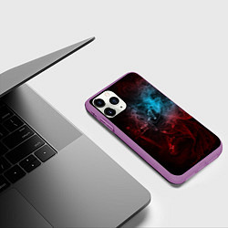 Чехол iPhone 11 Pro матовый Погасший рыцарь Elden Ring, цвет: 3D-фиолетовый — фото 2