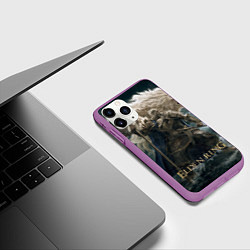 Чехол iPhone 11 Pro матовый Годфри и лев Elden Ring, цвет: 3D-фиолетовый — фото 2