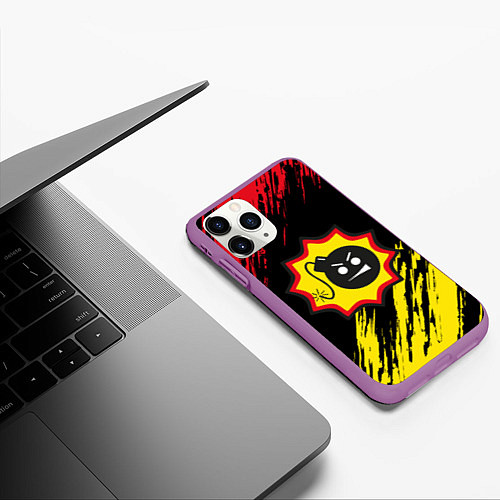 Чехол iPhone 11 Pro матовый Serious Sam Big Logo / 3D-Фиолетовый – фото 3