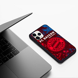 Чехол iPhone 11 Pro матовый BAYERN Football Частицы, цвет: 3D-черный — фото 2