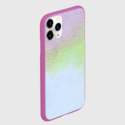 Чехол iPhone 11 Pro матовый Акварельный принт, цвет: 3D-фиолетовый — фото 2