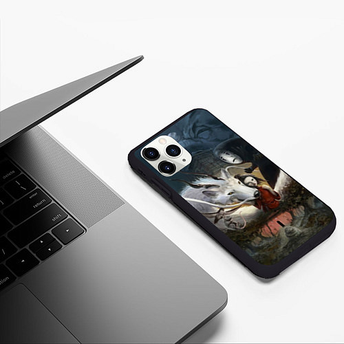 Чехол iPhone 11 Pro матовый Аниме Хаяо Миядзаки / 3D-Черный – фото 3