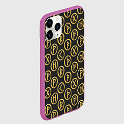 Чехол iPhone 11 Pro матовый РУНИЧЕСКИЙ ПАТТЕРН RUNES, цвет: 3D-фиолетовый — фото 2
