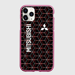 Чехол iPhone 11 Pro матовый Mitsubishi митсубиси, цвет: 3D-малиновый