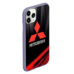 Чехол iPhone 11 Pro матовый Mitsubishi митсубиси sport, цвет: 3D-серый — фото 2