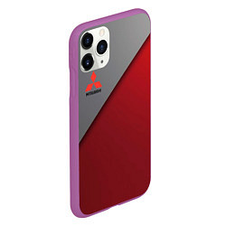 Чехол iPhone 11 Pro матовый Mitsubishi Texture, цвет: 3D-фиолетовый — фото 2