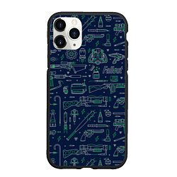 Чехол iPhone 11 Pro матовый Fallout - weapons