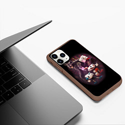 Чехол iPhone 11 Pro матовый Дьявол, Чашки и Кинг Дайс Cuphead, цвет: 3D-коричневый — фото 2