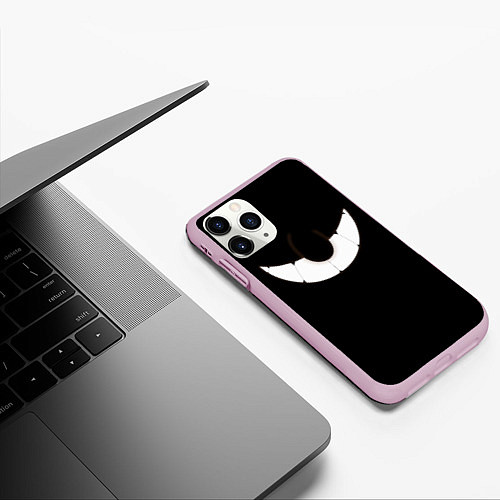 Чехол iPhone 11 Pro матовый Улыбка Дьявола Cuphead / 3D-Розовый – фото 3