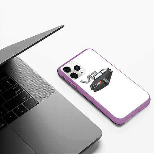 Чехол iPhone 11 Pro матовый Daimler 140 / 3D-Фиолетовый – фото 3