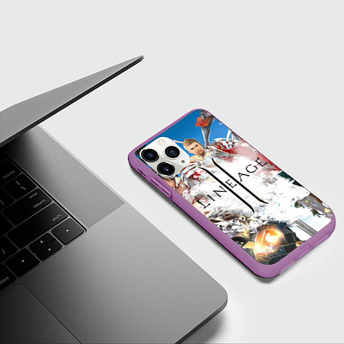 Чехол iPhone 11 Pro матовый Hero of Lineage / 3D-Фиолетовый – фото 3